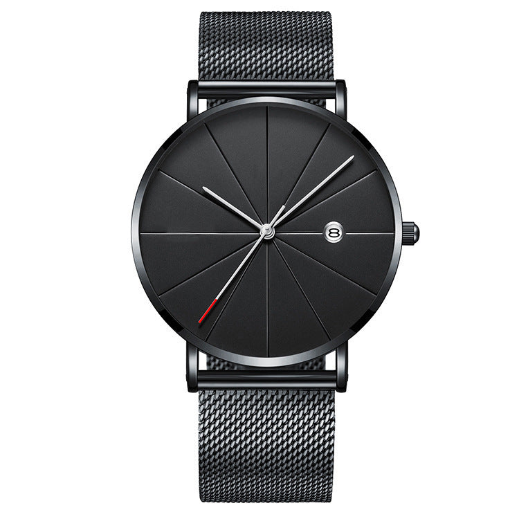 Simple waterproof calendar watch