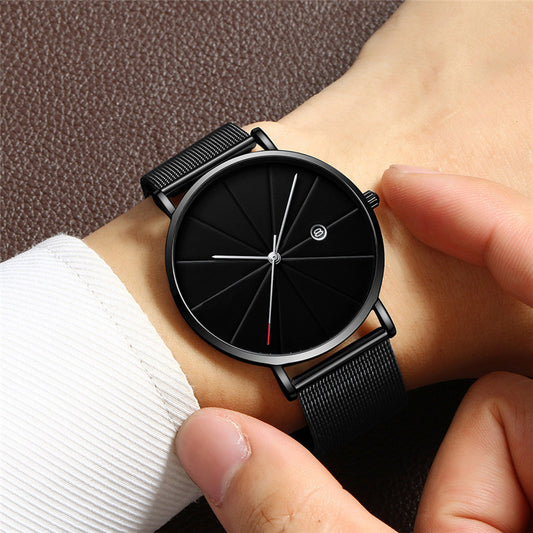 Simple waterproof calendar watch